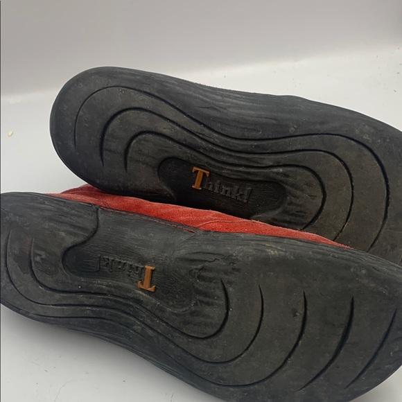 Think! Red and Tan Sneakers with Lace-Up Design - Picture 3 of 5